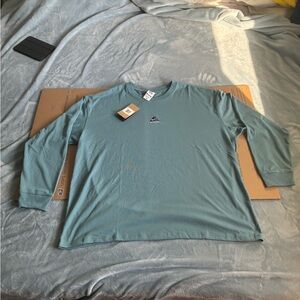 Men's Nike ACG Lungs Long-Sleeve T-Shirt Teal Embroidered Logo XXL NWT